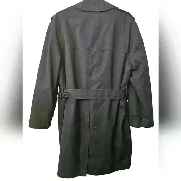 London Fog Double Breasted Dark BlueTrench Coat Size 40 Short. - Picture 3 of 15